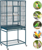 Topeakmart 54'' H Large Bird Cage Parrot Cage w/Stand Bird Cage - Image 4