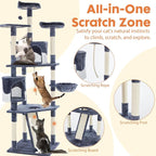 Sweetcrispy 79 inch Cat Tree Tower, Large Multi Level Cats Climbing Tower - Image 3