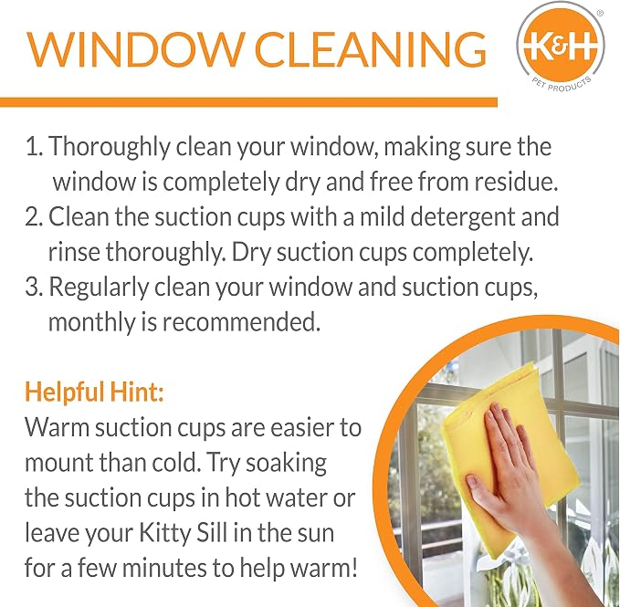 K&H Pet Products EZ Mount Cat Window Perch Kitty Sill Scratcher Cradle - Image 6