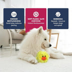 Pet Lou DOG'Z 4 Inch EZ Squeaky Chick Dog Plush Toy, Stuffing-Free Soft Plush - Image 5