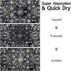 Pet Food Mats for Floor, Absorbent Dog Mat for Food and Water Dispenser Mat - Image 4