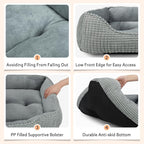 MIXJOY Large Dog Bed for Large Medium Small Dogs, Rectangle Washable Orthopedic - Image 4