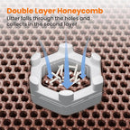 Small Cat Litter Mat, 20x14’’ Double Layer Honeycomb Cat Litter Box Mat - Image 4