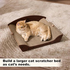 2 Pack 26'' Cardboard Cat Scratcher Bed - Image 2