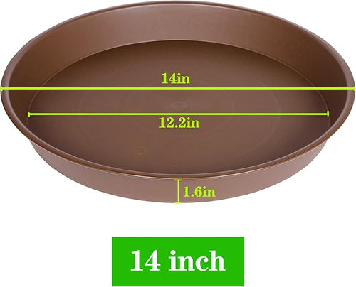 4 Pack of 14 inch Plant Saucer, Heavy Duty Round Plant Trays - Image 2