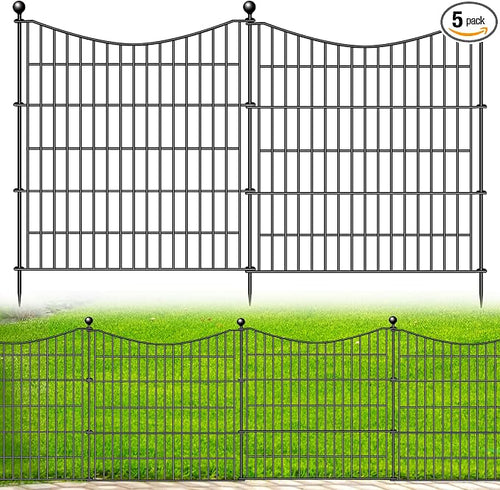 5 Panels No Dig Dog Fence Outdoor by OutdoorFence