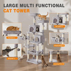 DUMOS Tall 71 inch Cat Tree Tower, Large Multi Level Cat Climbing Tower - Image 4