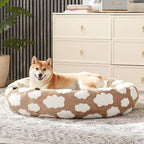 JOEJOY Donut Dog Bed Medium Size Dog, Cute Round Calming Pet Bed - Image 8