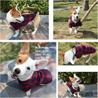Koneseve Dog Shirt, Pet Plaid Clothes Shirt T-Shirt Sweater Matching Breathable - Image 6
