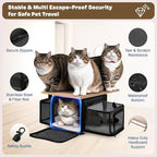 Top and 2 Sides Expandable Cat Carrier 17x11x11, TSA Airline Approved Dog - Image 5