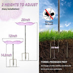 MUMTOP Glass Bird Baths for Outdoors, 12 Inch Bird Bath Bowl - Image 2