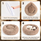 28in Large Dog Bed, Medium Size Dog and Cats, Calming Donut Bed - Image 7