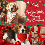 Abbylike 50 Pcs Valentines Day Dog Bandanas Bulk Red and White Polka Dots - Image 2