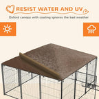 PawHut Outside Dog Kennel, Garden Playpen Fence Crate Enclosure Cage Rotating - Image 4