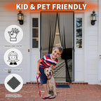 Fiberglass Magnetic Screen Door Fit Door Size 36 x 96 in- Heavy Duty Fiberglass - Image 4