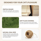 16-in-1 Cat Wall Shelves, Wall Mounted Cats Furniture Set w/Plush Fabric - Image 6