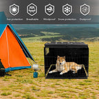 Pet Prime Dog Crate Cover for Wire Cages 24 30 36 42 48 Inch Outdoor Pet Kennel - Image 4