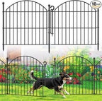Decorative Garden Fence 24in x20ft, 10 Pack No Dig Fence Animal Barrier by Thrivinest