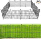 10 Panels No Dig Dog Fence Outdoor by OutdoorFence