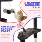 Allewie 55.5 in Cat Tree for Indoor Kitties/Soft Plush Perches/Multi-Level Cat - Image 6