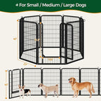 Yaheetech Dog Playpen, 40 inch 8 Panels Dog Pen - Image 9