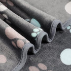 Tegeme 12 Pcs Pet Blankets Soft Fluffy Fleece Dog Cat Warm Paw Print Pattern - Image 4