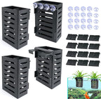 Aquarium Plant Holder 4 PCS Hanging Aquatic Plant Pot by Uprony