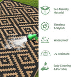 GENIMO Outdoor Rug for Patio Clearance, Reversible Plastic Straw Rugs for RV - Image 5