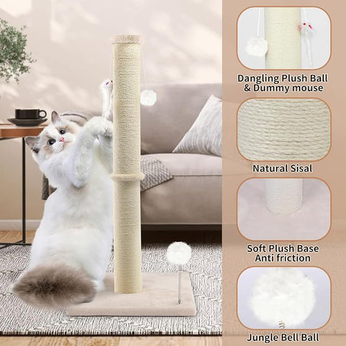 36 Inch Tall Cat Scratching Post – Sisal Cat Scratcher - Image 2