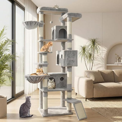 84.6" Multi-Level Tall Cat Tree Tower by KWOJU
