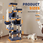 Sweetcrispy 71 inch Cat Tree Tower, Large Multi Level Cat Climbing Tower - Image 2