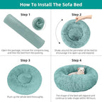 Nisrada Dog Bed for Small Medium Large Dogs, 24 inch Calming Dogs Bed, - Image 6
