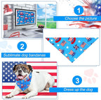 Kacctyen 100 Pieces Dog Bandanas Bulk Plain Blank Heat Transfer Triangle Dog - Image 5