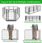 Dog Playpen Outdoor Extra Wide 8 Piece Panels Heavy Duty Dog Fence 40" Height - Image 7