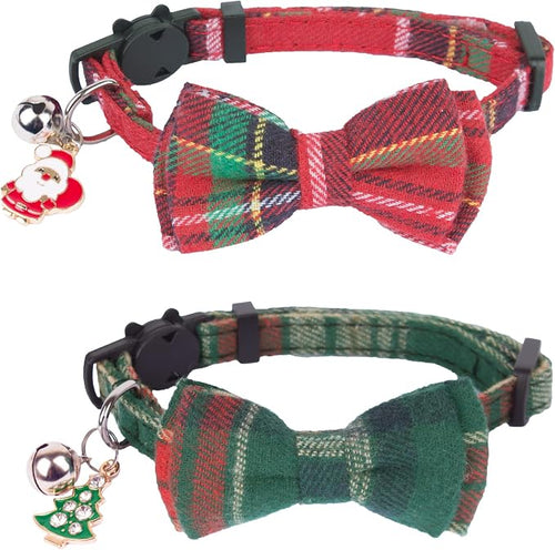 ADOGGYGO Christmas Cat Collars Breakaway by ADOGGYGO