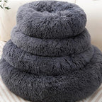 Super Soft Donut Cat Bed and Dog Bed Round Plush Pet Cushion Fluffy Rabbit Cave - Image 5