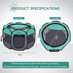Pet Cat Playpen for Indoor Cats Enclosed, Puppy Dog Play Pen for Outdoor Travel - Image 8