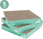Kitty City Cat Scratcher Refill – 3-Pack Durable Corrugated Cardboard Scratch - Image 2
