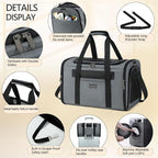 Cat Travel Carrier .Foldable Dog Carrier Bag, Soft Sided cat Carrier up to 20 - Image 4