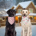 Cute Christmas Dog Bandanas Small 2PCS, 4 Pattern Holiday Scarf - Image 5