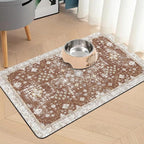 Pet Food Mats for Floor, Absorbent Dog Mat for Food and Water Dispenser Mat - Image 2