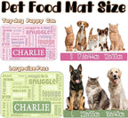 Personalized Dog Cat Food Mat Waterproof Non Slip Pet Bowl Name Mat Absorbent - Image 3