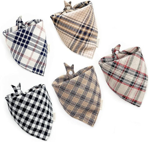5PCS Dog Bandanas with Button by Unknown