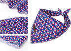 Lionet Paws Cotton Dog Bandanas, Comfortable Blue Red Sundae Dog Bandana Scarf - Image 3