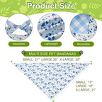 Spring Dog Bandanas Small 2PCS, 4 Pattern Summer Floral Scarf - Image 3