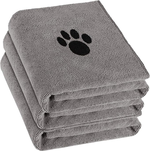 3 Pack Microfiber Dog Towels for Drying Dogs, Super Absorbent and Soft Pet by Puomue