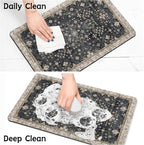 Pet Food Mats for Floor, Absorbent Dog Mat for Food and Water Dispenser Mat - Image 7