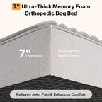 Veehoo Orthopedic Dog Bed for Large Senior Dogs, 7 Inch Thick XXL Memory Foam - Image 2