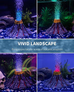 Uniclife Aquarium Volcano Ornament Kit Realistic Resin Volcanic Decoration - Image 2