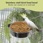 2 Pcs Small Bird Feeding Dish Cups, Parrot Food Bowl Cage - Image 5
